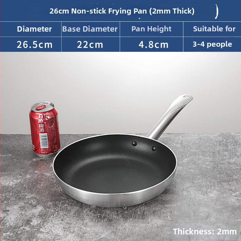 Bear Zhizhe Tava s ravnim dnom i neljepljivim dnom za palačinke i pržena jaja – aluminijska legura, višeslojno dno, kompatibilno s indukcijskom i plinskom pločom
