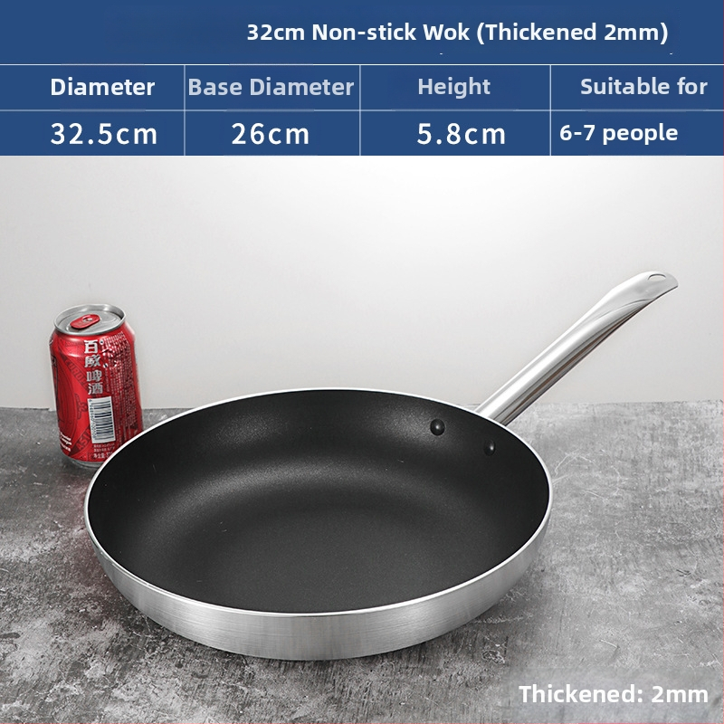 Bear Zhizhe Tava s ravnim dnom i neljepljivim dnom za palačinke i pržena jaja – aluminijska legura, višeslojno dno, kompatibilno s indukcijskom i plinskom pločom