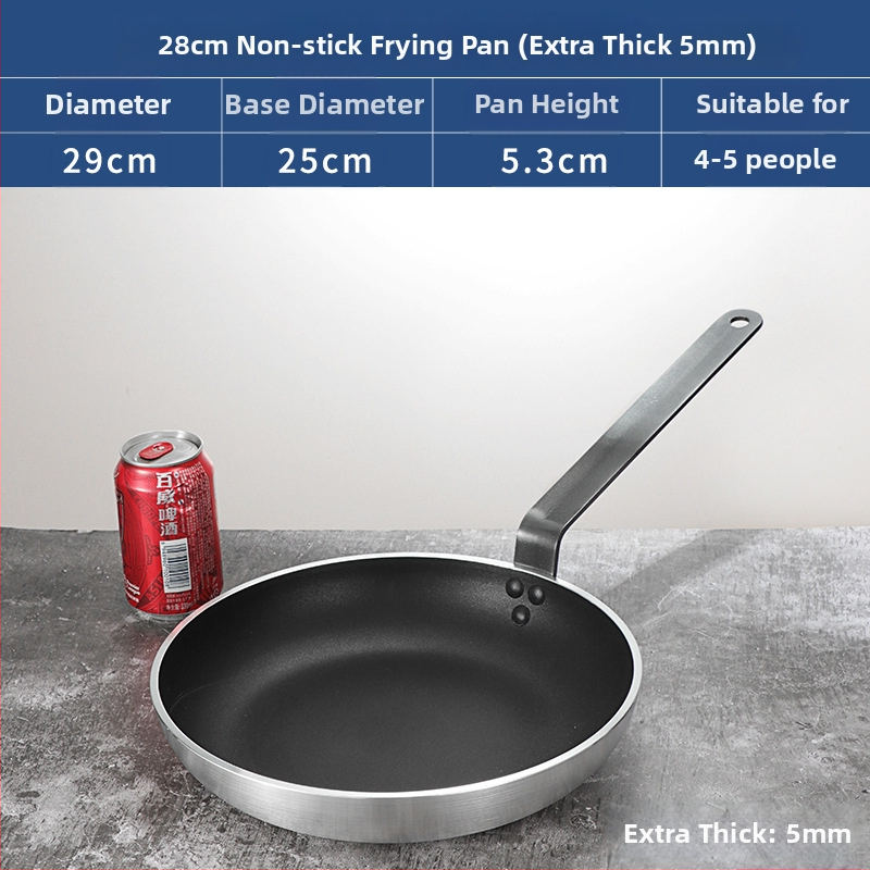 Bear Zhizhe Tava s ravnim dnom i neljepljivim dnom za palačinke i pržena jaja – aluminijska legura, višeslojno dno, kompatibilno s indukcijskom i plinskom pločom