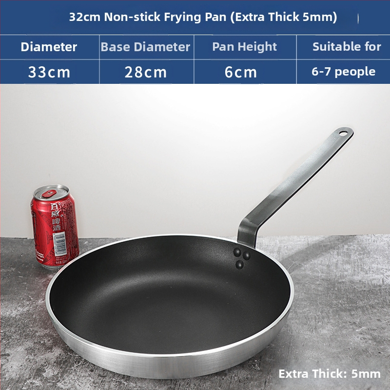 Bear Zhizhe Tava s ravnim dnom i neljepljivim dnom za palačinke i pržena jaja – aluminijska legura, višeslojno dno, kompatibilno s indukcijskom i plinskom pločom
