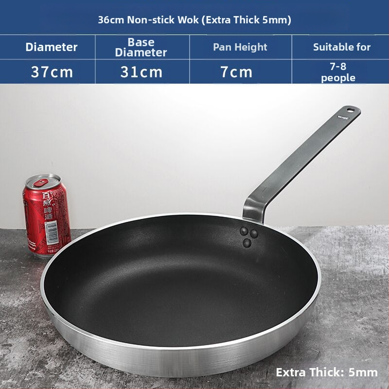 Bear Zhizhe Tava s ravnim dnom i neljepljivim dnom za palačinke i pržena jaja – aluminijska legura, višeslojno dno, kompatibilno s indukcijskom i plinskom pločom