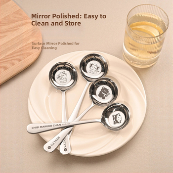 Παιδικό Κουτάλι Σούπας από Ανοξείδωτο Ατσάλι 316, στρογγυλή κεφαλή, βαθύ, με επίπεδη βάση, κατάλληλο για τρόφιμα