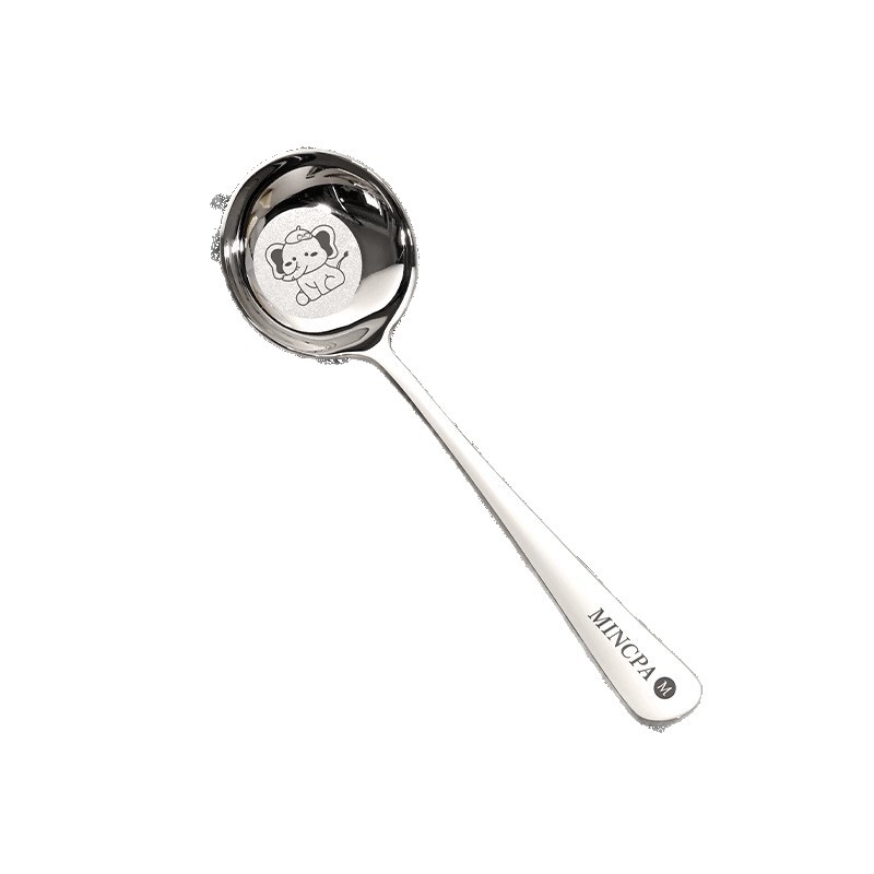 Παιδικό Κουτάλι Σούπας από Ανοξείδωτο Ατσάλι 316, στρογγυλή κεφαλή, βαθύ, με επίπεδη βάση, κατάλληλο για τρόφιμα