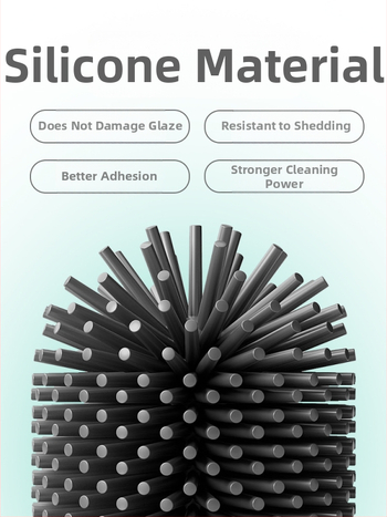 Set četke za zahod s silikonskim glavama i aluminijskom šipkom (šipka od aluminija; silikonske glave; zamjenske glave uključene; univerzalna kompatibilnost; brend: Dima)