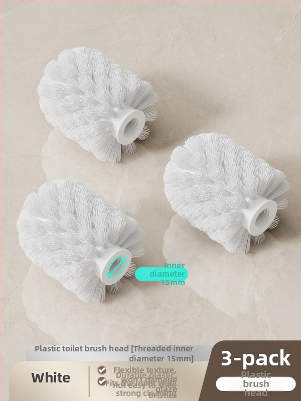 Set četke za zahod s silikonskim glavama i aluminijskom šipkom (šipka od aluminija; silikonske glave; zamjenske glave uključene; univerzalna kompatibilnost; brend: Dima)