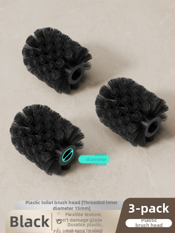 Set četke za zahod s silikonskim glavama i aluminijskom šipkom (šipka od aluminija; silikonske glave; zamjenske glave uključene; univerzalna kompatibilnost; brend: Dima)