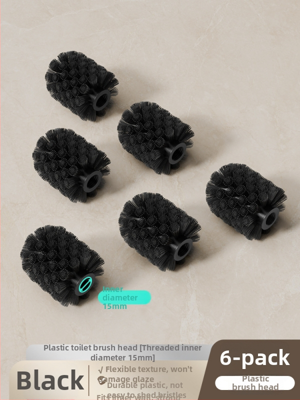 Set četke za zahod s silikonskim glavama i aluminijskom šipkom (šipka od aluminija; silikonske glave; zamjenske glave uključene; univerzalna kompatibilnost; brend: Dima)