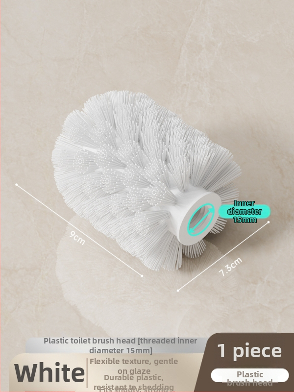 Set četke za zahod s silikonskim glavama i aluminijskom šipkom (šipka od aluminija; silikonske glave; zamjenske glave uključene; univerzalna kompatibilnost; brend: Dima)