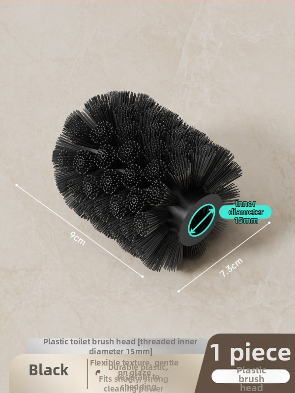 Set četke za zahod s silikonskim glavama i aluminijskom šipkom (šipka od aluminija; silikonske glave; zamjenske glave uključene; univerzalna kompatibilnost; brend: Dima)