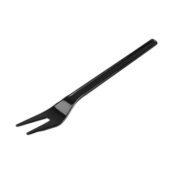 Furculiță de fructe de unică folosință, cu două dinți, stil occidental, din plastic, prietenoasă cu copiii, design modern minimalist.