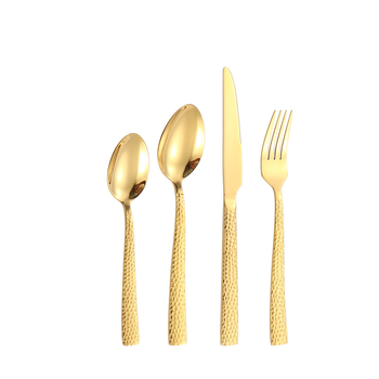 Σετ μαχαιροπίρουνα από ανοξείδωτο ατσάλι, σε σκανδιναβικό και δυτικό στυλ, με παχυσμένη τετράγωνη λαβή, 410 ανοξείδωτο ατσάλι, καθρέπτης φινίρισμα, περιλαμβάνει μαχαίρι μπριζόλας, μαχαίρι τραπεζιού, πιρούνι, κουτάλι τραπεζιού και κουταλάκι τσαγιού