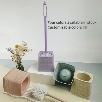 Hosszú nyeletű WC-kefe készlet a sarkok alapos tisztításához – műanyag, 122 g, multipack csomagolás, Meishuo