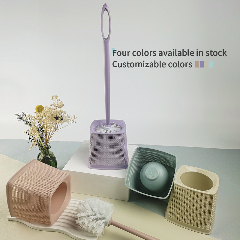 Hosszú nyeletű WC-kefe készlet a sarkok alapos tisztításához – műanyag, 122 g, multipack csomagolás, Meishuo