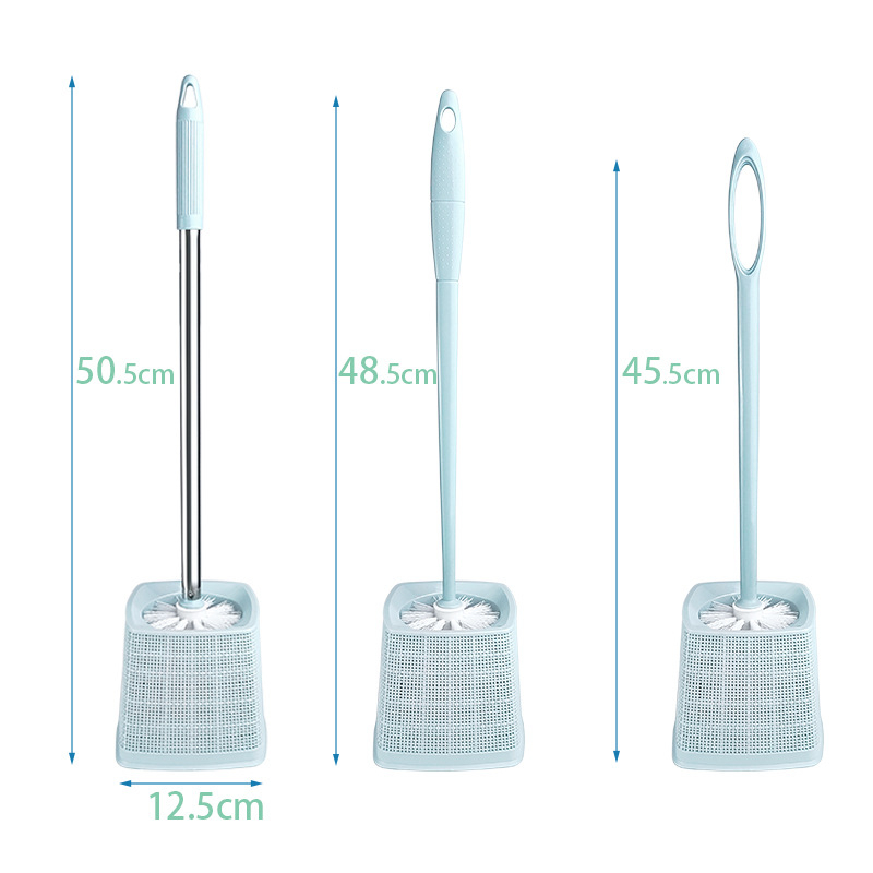 Hosszú nyeletű WC-kefe készlet a sarkok alapos tisztításához – műanyag, 122 g, multipack csomagolás, Meishuo