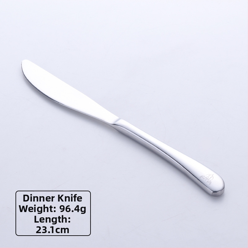 Σετ μαχαιροπήρουνα από ανοξείδωτο ατσάλι: μαχαίρι, πιρούνι και κουτάλι; λεπίδα μαχαιριού 420, κουτάλι και πιρούνι 304; καθρέφτης φινίρισμα; δυνατότητα λογότυπου