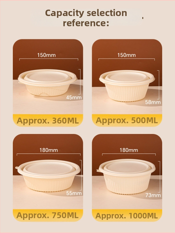 20 de seturi cutii de prânz de unică folosință din amidon de porumb cu capace, compatibile cu microunde, de calitate alimentară