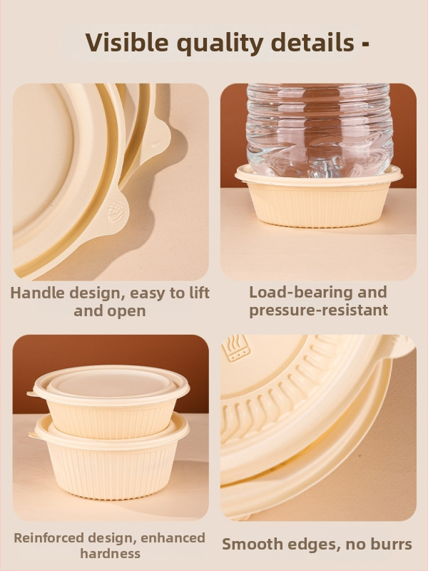 20 комплекта еднократни кутии за обяд от царевичен нишесте с капаци, безопасни за микровълнова, хранителен клас