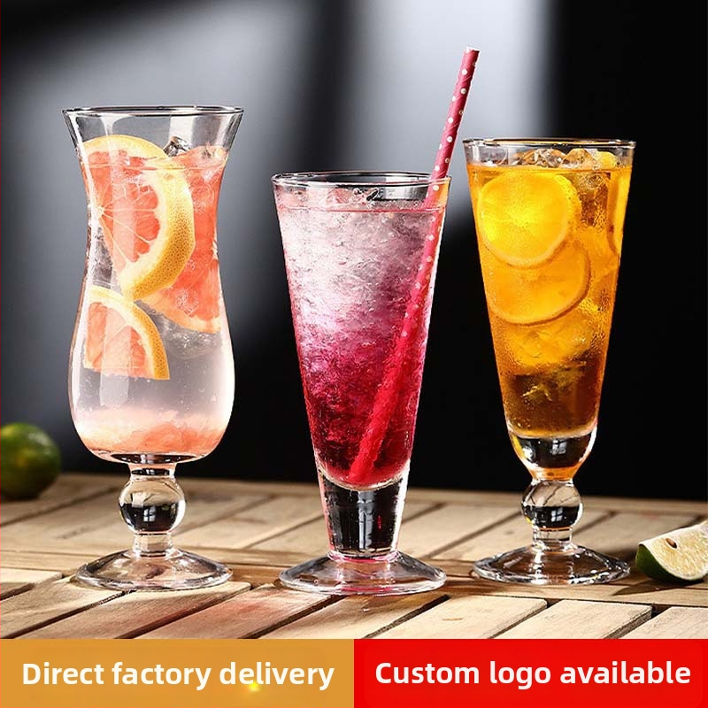 Čaša za sok, staklo od soda-lime, cilindrični oblik, visoka temperaturna otpornost, otisak logotipa, mogućnost prilagodbe