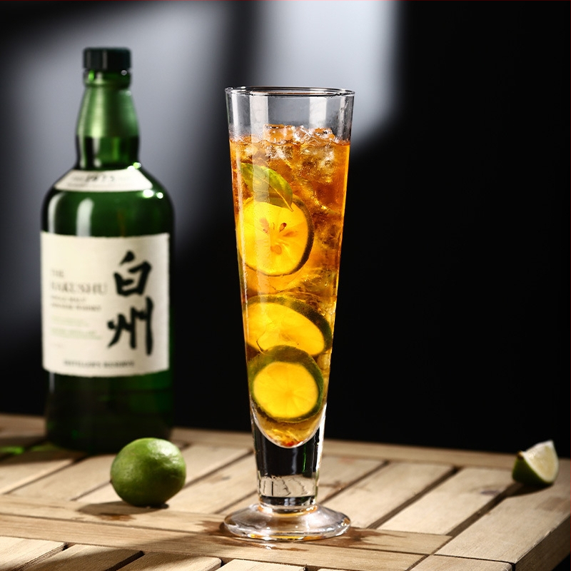 Čaša za sok, staklo od soda-lime, cilindrični oblik, visoka temperaturna otpornost, otisak logotipa, mogućnost prilagodbe