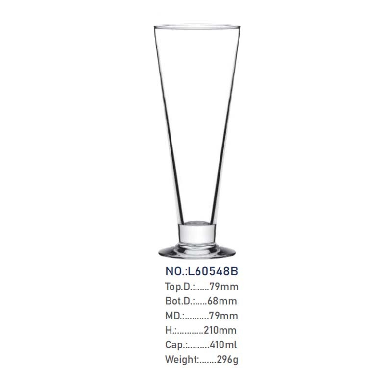Čaša za sok, staklo od soda-lime, cilindrični oblik, visoka temperaturna otpornost, otisak logotipa, mogućnost prilagodbe