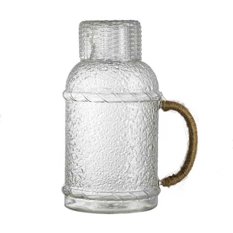 Γυάλινο σετ μπουκαλιού νερού και τσαγιέρα με κύπελλα, θερμοανθεκτικό, μεγάλης χωρητικότητας