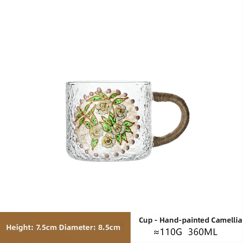 Γυάλινο σετ μπουκαλιού νερού και τσαγιέρα με κύπελλα, θερμοανθεκτικό, μεγάλης χωρητικότητας