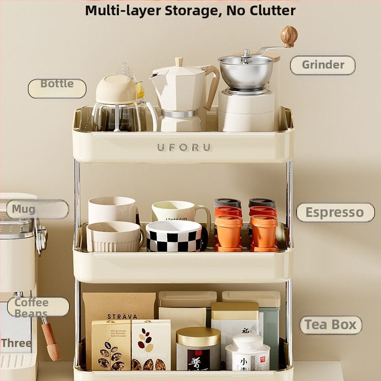 Държач за чаши и настолен органайзер с двойно ниво поднос за отцеждане – модел 985, артикул F977JSM97T5HTM, стил: универсален, материал: коприна