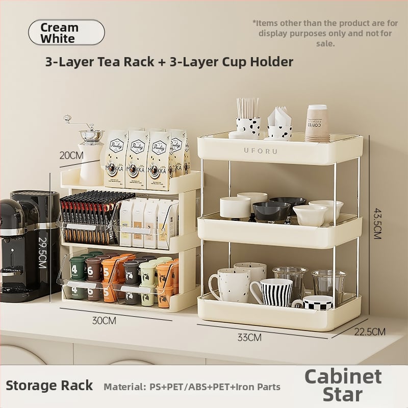 Държач за чаши и настолен органайзер с двойно ниво поднос за отцеждане – модел 985, артикул F977JSM97T5HTM, стил: универсален, материал: коприна