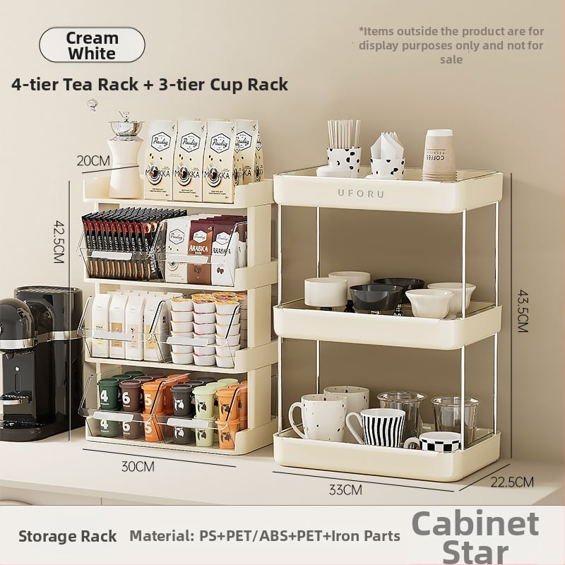 Държач за чаши и настолен органайзер с двойно ниво поднос за отцеждане – модел 985, артикул F977JSM97T5HTM, стил: универсален, материал: коприна