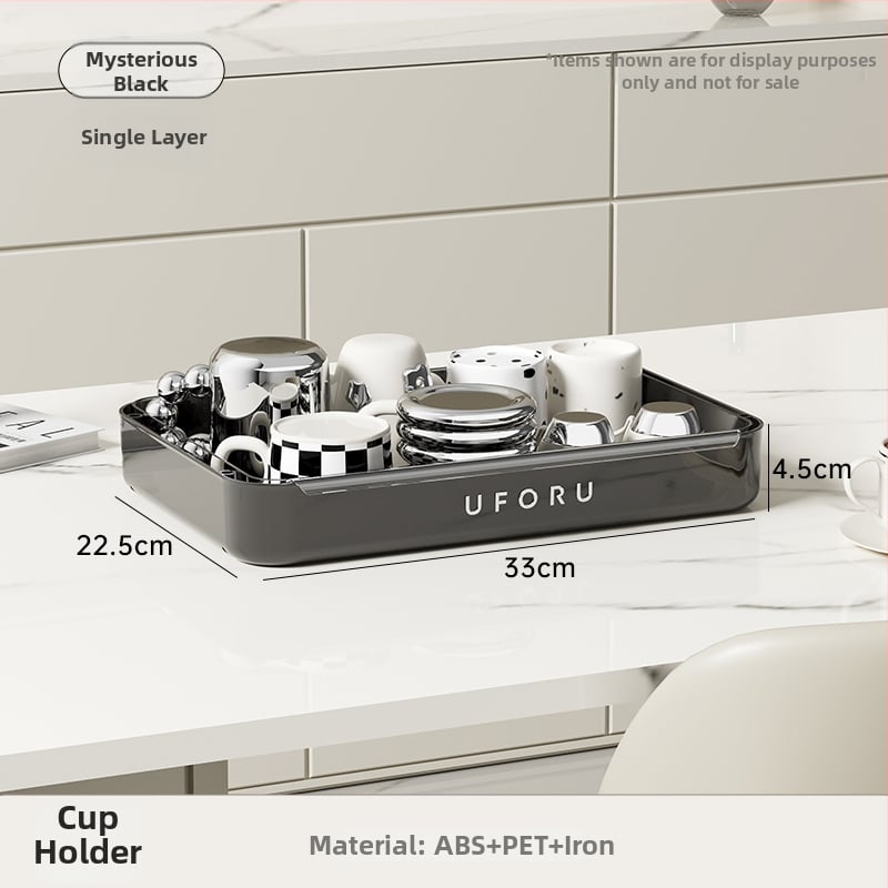 Държач за чаши и настолен органайзер с двойно ниво поднос за отцеждане – модел 985, артикул F977JSM97T5HTM, стил: универсален, материал: коприна