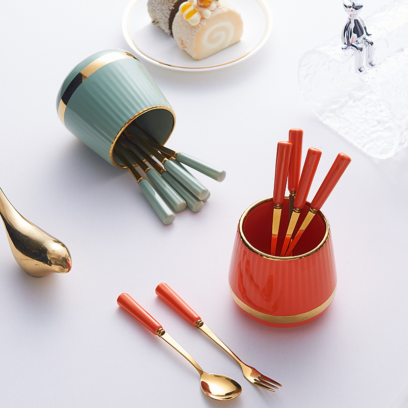 Set de furculițe pentru fructe din oțel inoxidabil – finisaj oglindă, stil simplu, personalizare logo disponibil