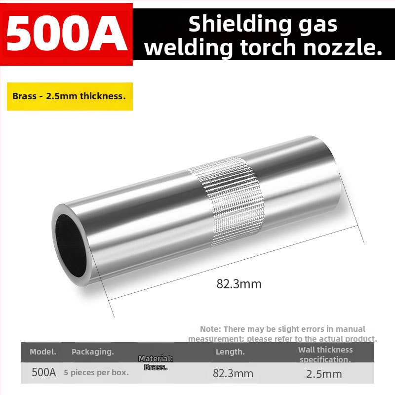 Shida sekundárna ochranná dýza pre zváraciu pištoľ, meďná ochranná dýza so krycím manžetom, 200A/350A/500A hodnoty