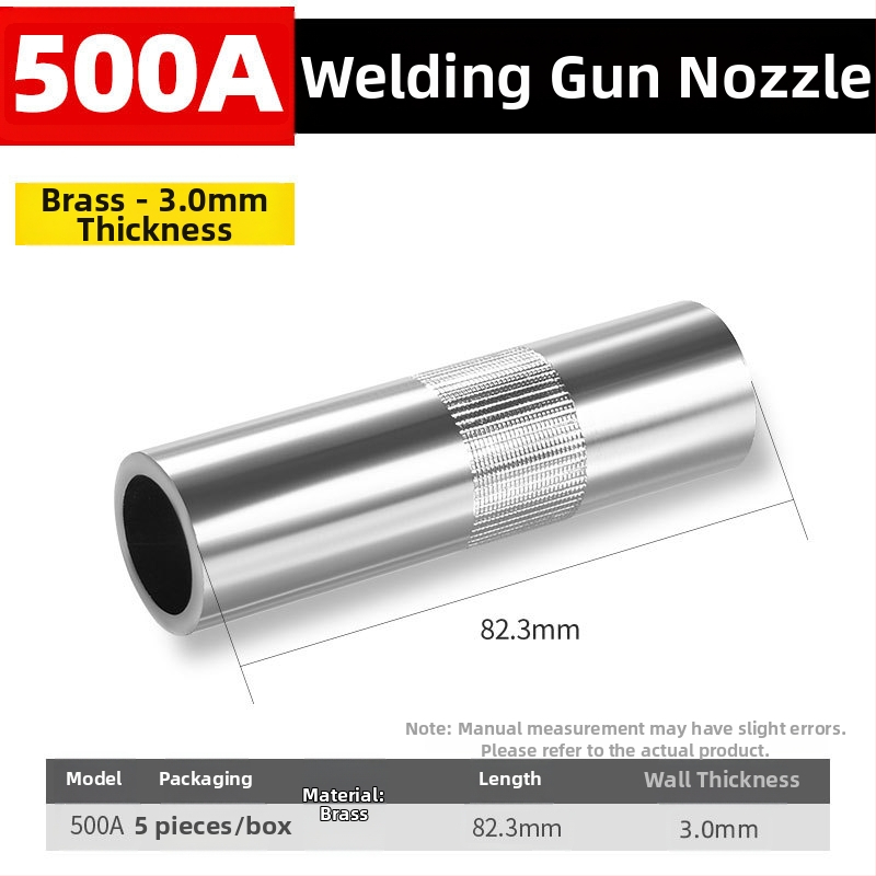 Shida sekundárna ochranná dýza pre zváraciu pištoľ, meďná ochranná dýza so krycím manžetom, 200A/350A/500A hodnoty