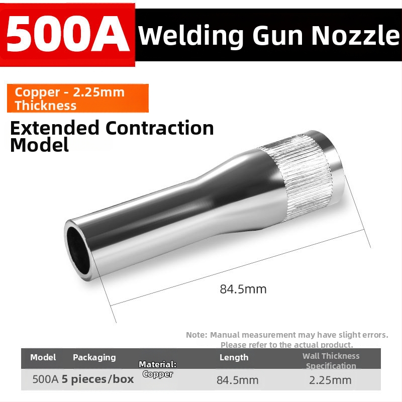 Shida sekundárna ochranná dýza pre zváraciu pištoľ, meďná ochranná dýza so krycím manžetom, 200A/350A/500A hodnoty