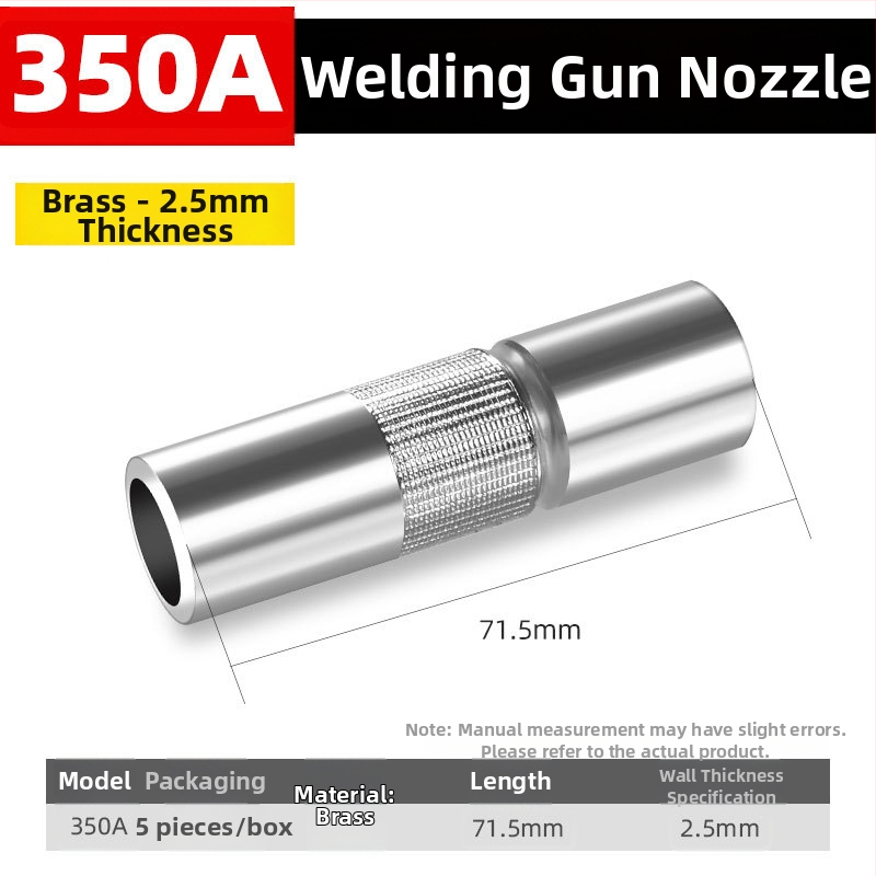 Shida sekundárna ochranná dýza pre zváraciu pištoľ, meďná ochranná dýza so krycím manžetom, 200A/350A/500A hodnoty