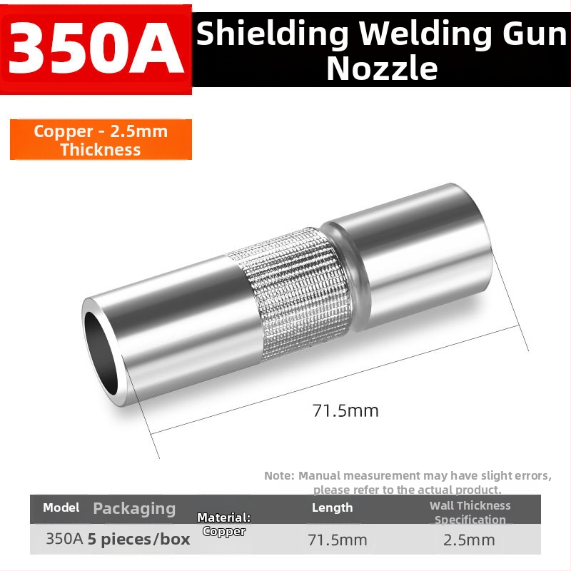 Shida sekundárna ochranná dýza pre zváraciu pištoľ, meďná ochranná dýza so krycím manžetom, 200A/350A/500A hodnoty