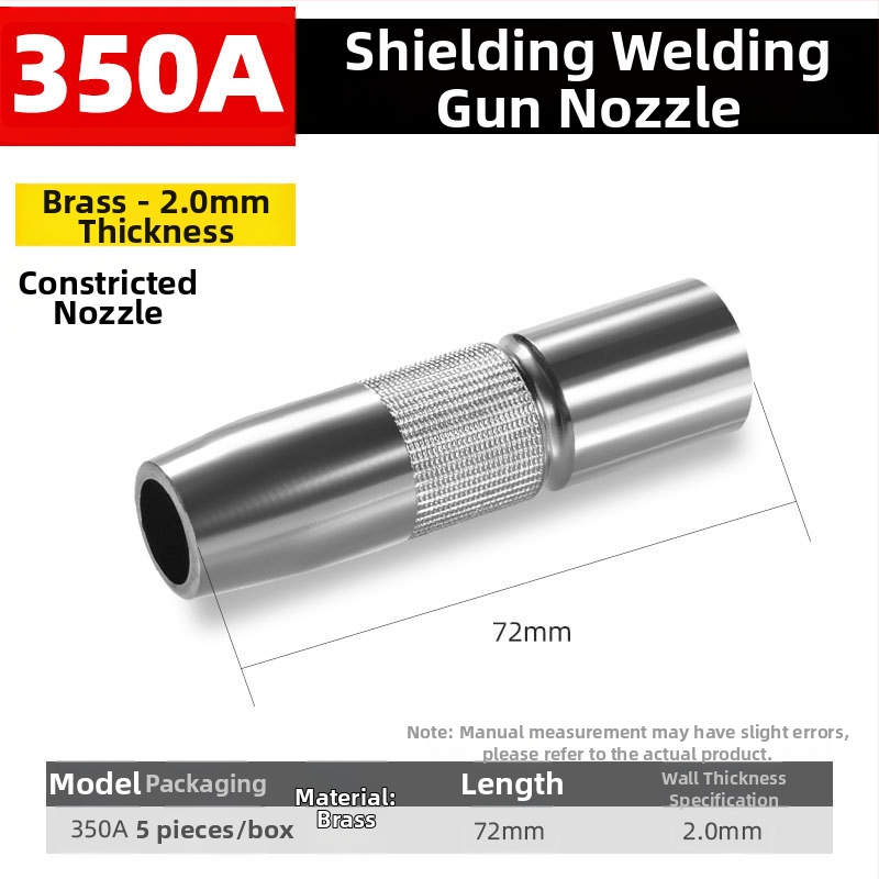 Shida sekundárna ochranná dýza pre zváraciu pištoľ, meďná ochranná dýza so krycím manžetom, 200A/350A/500A hodnoty
