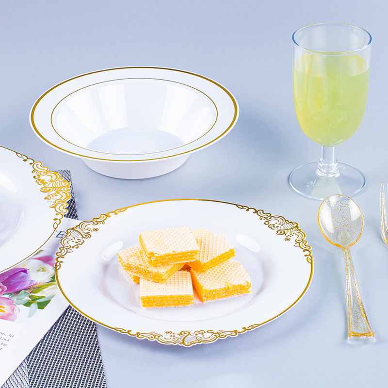 Πιάτο μίας χρήσης για δείπνο, PS πλαστικό, παχυνόμενο σκληρό πλαστικό, στρογγυλό, πάχος 0,5 mm, χωρητικότητα 20