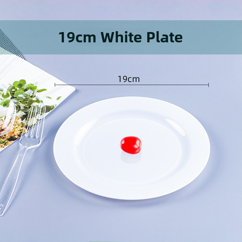 Πιάτο μίας χρήσης για δείπνο, PS πλαστικό, παχυνόμενο σκληρό πλαστικό, στρογγυλό, πάχος 0,5 mm, χωρητικότητα 20
