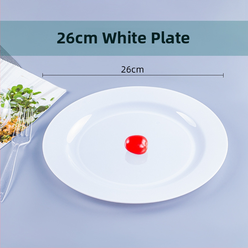 Πιάτο μίας χρήσης για δείπνο, PS πλαστικό, παχυνόμενο σκληρό πλαστικό, στρογγυλό, πάχος 0,5 mm, χωρητικότητα 20