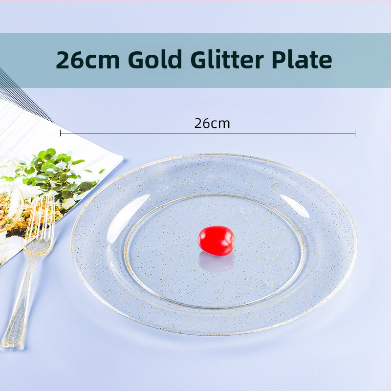 Πιάτο μίας χρήσης για δείπνο, PS πλαστικό, παχυνόμενο σκληρό πλαστικό, στρογγυλό, πάχος 0,5 mm, χωρητικότητα 20