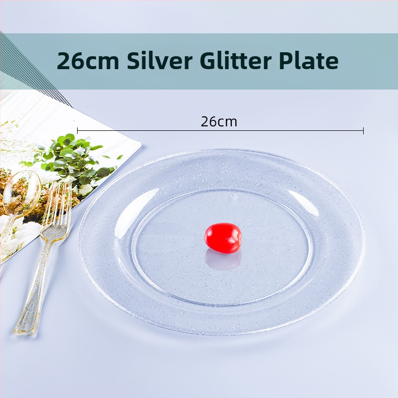 Πιάτο μίας χρήσης για δείπνο, PS πλαστικό, παχυνόμενο σκληρό πλαστικό, στρογγυλό, πάχος 0,5 mm, χωρητικότητα 20