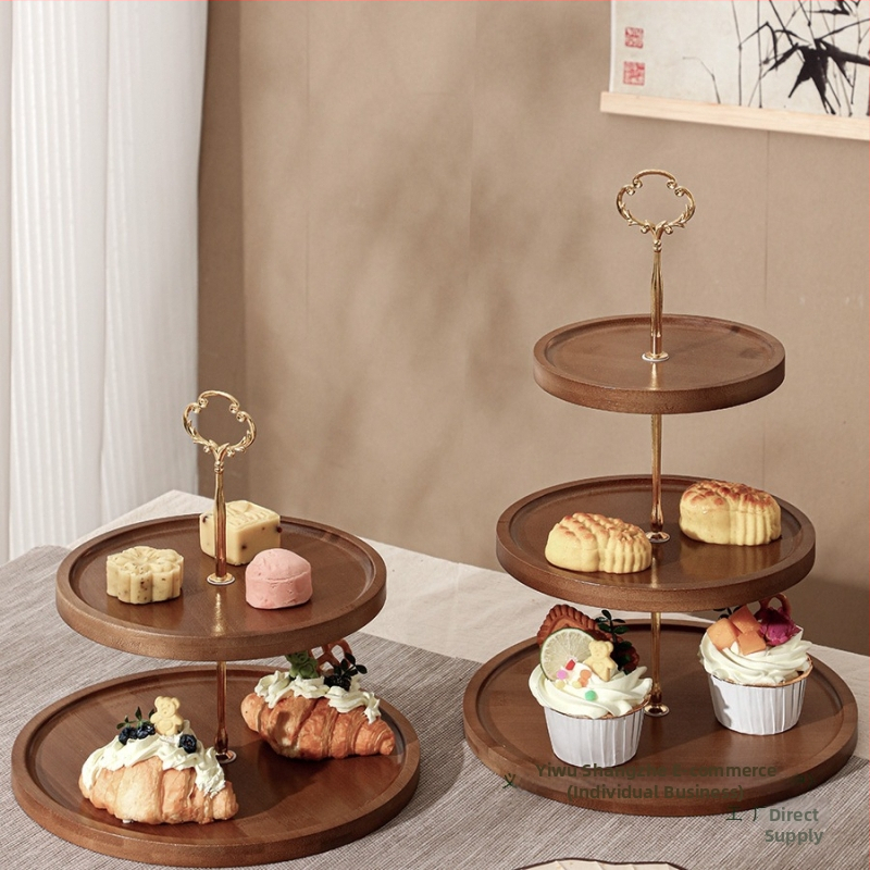 Многоетажна стойка за дисплей на десертна маса, украса от коприна цветя, модерен минималистичен стил, Yi xi, първокласно качество