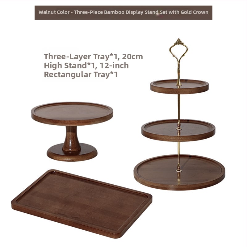 Πολυεπίπενο σταντ επίδειξης γλυκών για τραπέζι, διακόσμηση με μεταξωτά λουλούδια, μοντέρνο μινιμαλιστικό στυλ, Yi xi, Πρώτης Κατηγορίας Ποιότητα