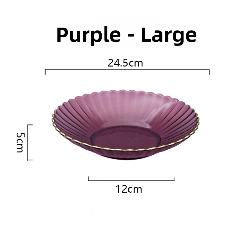 Set din sticlă pentru fructe și boluri pentru salată – rotund, design minimalist modern; diametre 10–11 cm, 13–14 cm și 18–19 cm; sticlă rezistentă la căldură