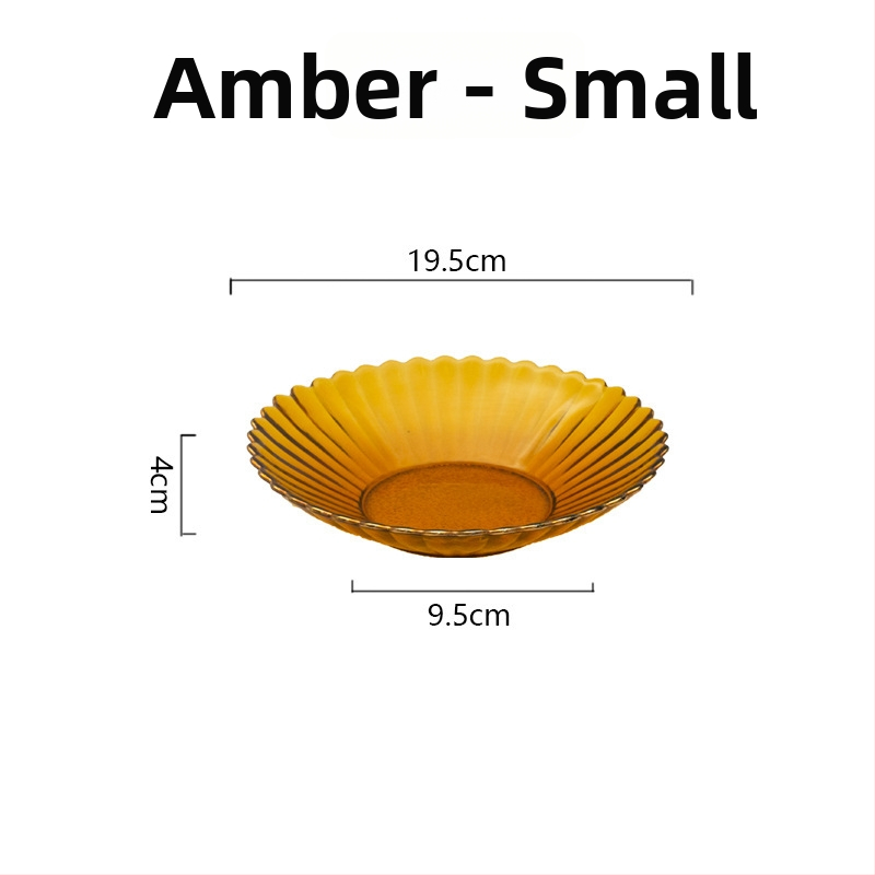 Set din sticlă pentru fructe și boluri pentru salată – rotund, design minimalist modern; diametre 10–11 cm, 13–14 cm și 18–19 cm; sticlă rezistentă la căldură