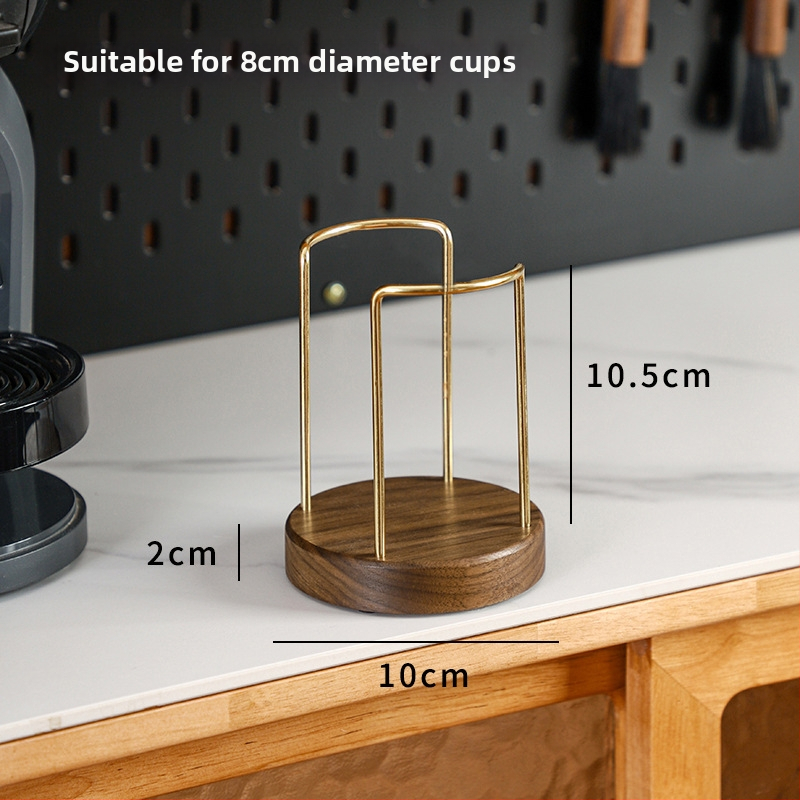Drevený držiak na poháre – moderný a jednoduchý dizajn, stolný doplnok, bez vŕtania