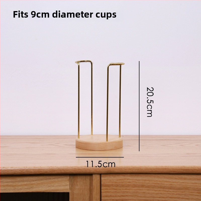 Drevený držiak na poháre – moderný a jednoduchý dizajn, stolný doplnok, bez vŕtania
