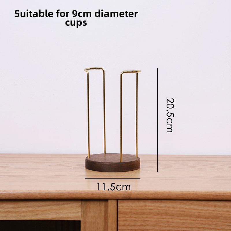Drevený držiak na poháre – moderný a jednoduchý dizajn, stolný doplnok, bez vŕtania