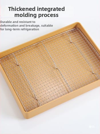 Стойка за деликатесни тави – дисплей за пържено пиле, дренажна тава за масло и мрежа за отцеждане (Серия: Друго; Произход: Друго; Обработка и персонализация: Друго; Пластмаса: Друго; Стил: Друго)